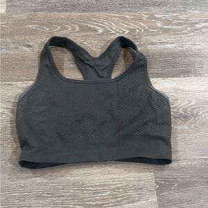 Charcoal Seamless Racerback Sports Bra